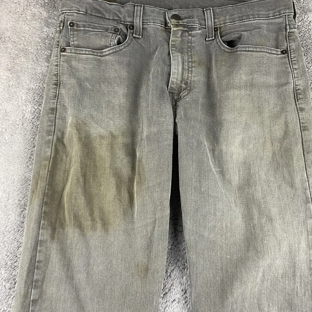 Levis 502 Taper Fit Jeans‎ Mens 32x29 Gray Mid Rise